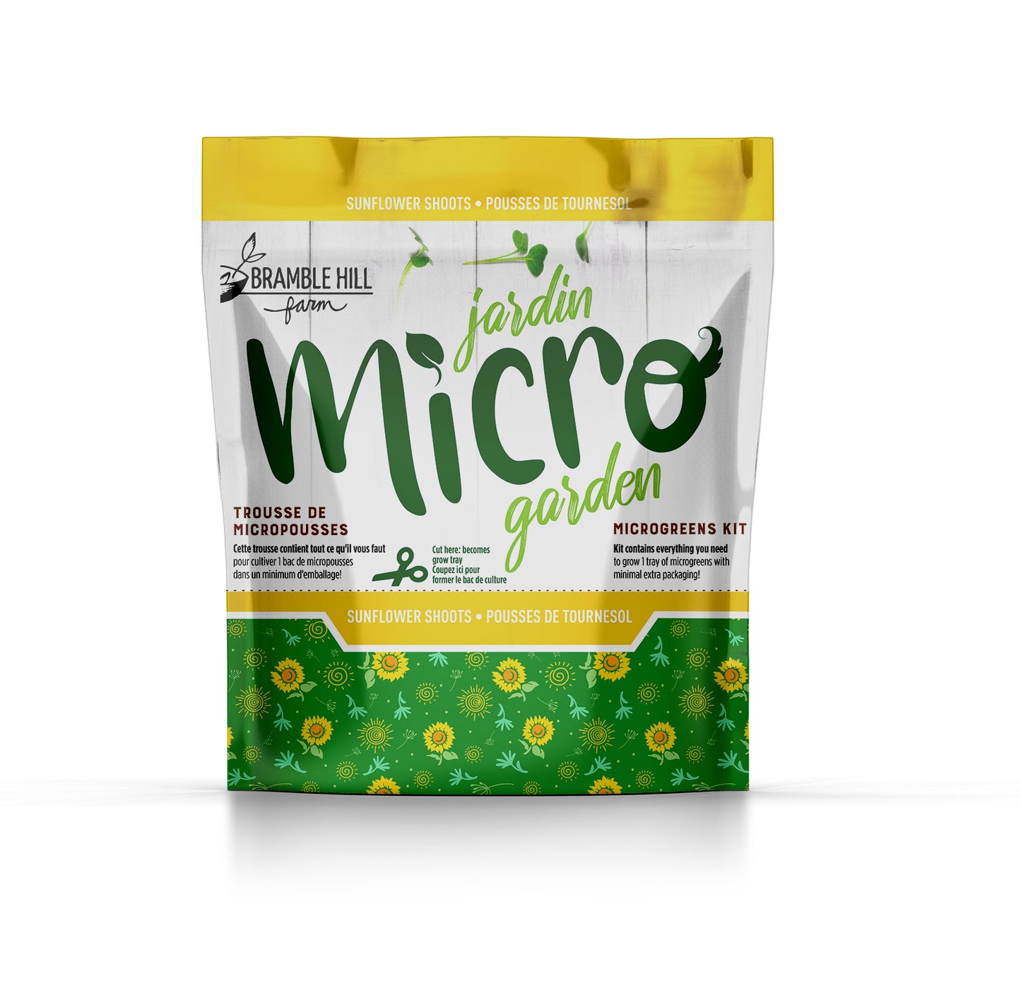 Bramble Hill Farm micro gardens for microgreens sunflower packet