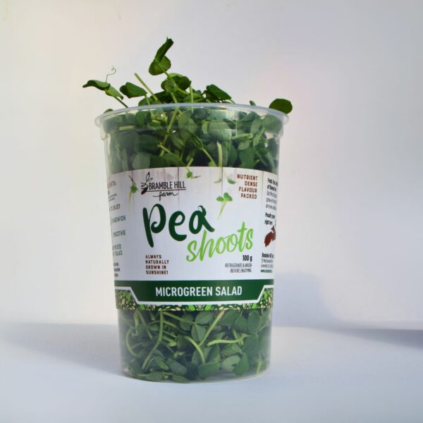 Bramble Hill Farm pea shoots microgreen salad